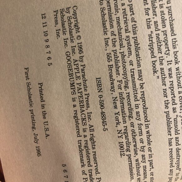 Vintage Book-Goosebumps The Horror at Camp Jellyjam #32-1996 RL Stine - Picture 2 of 4